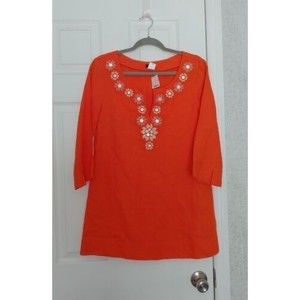 NWT JCrew Women's Linen Tunic Orange Size 6